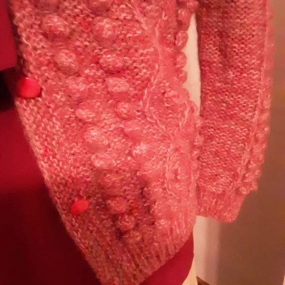 Vintage Pom Pom Cardigan Sweater - Picture 3 of 11